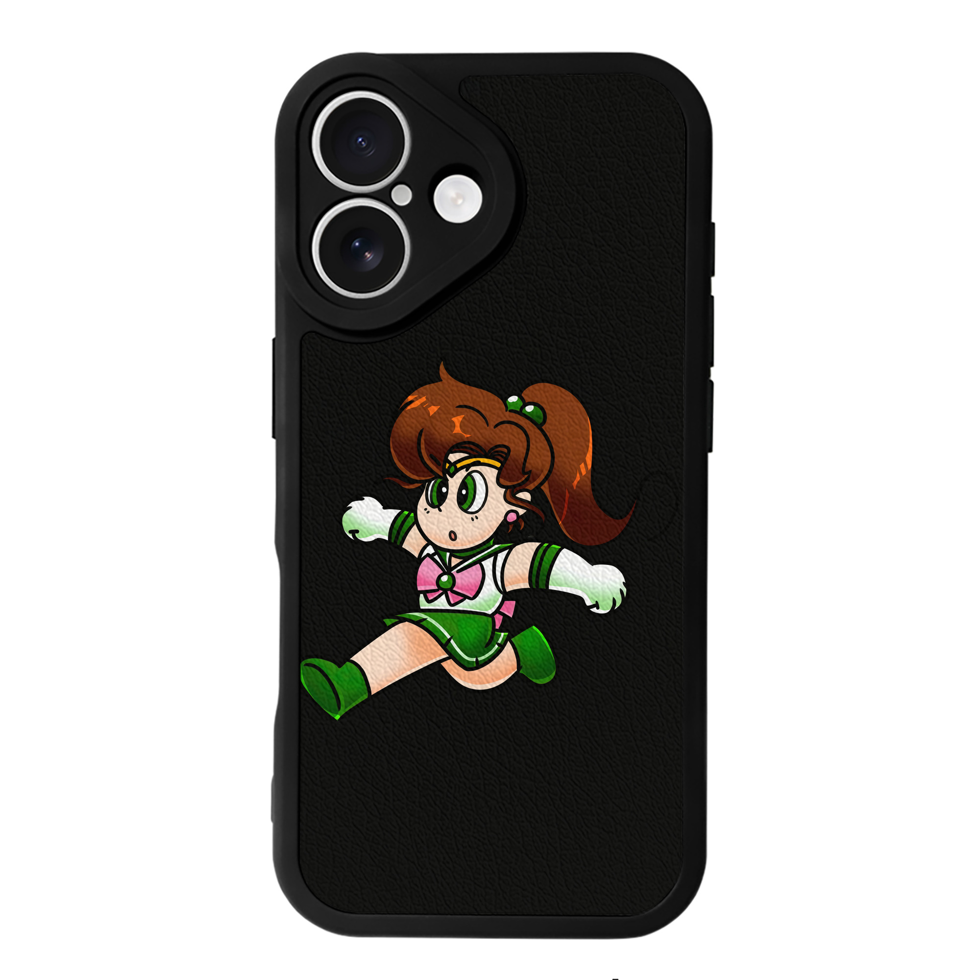 （画像用） 美少女戦士セーラームーン 木野 まこと きの まこと Sailor Moon Kino Makoto （セーラージュピター；Sailor Jupiter） 【iPhone 16シリーズ対応】シリコンスマホケース（レザー調） 材質：シリコン